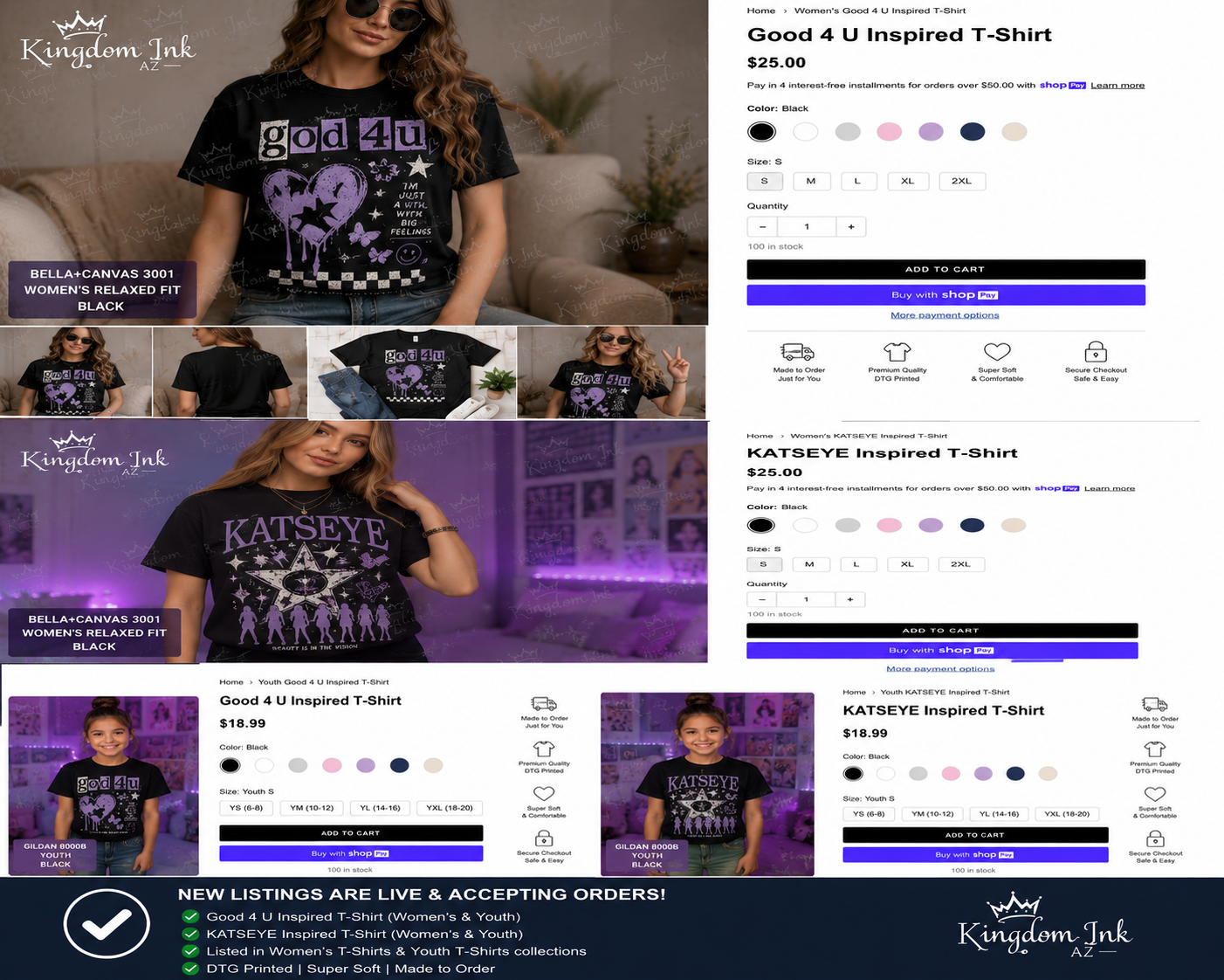 Kingdom Ink AZ watermarked Star Vision youth pop shirt mockup